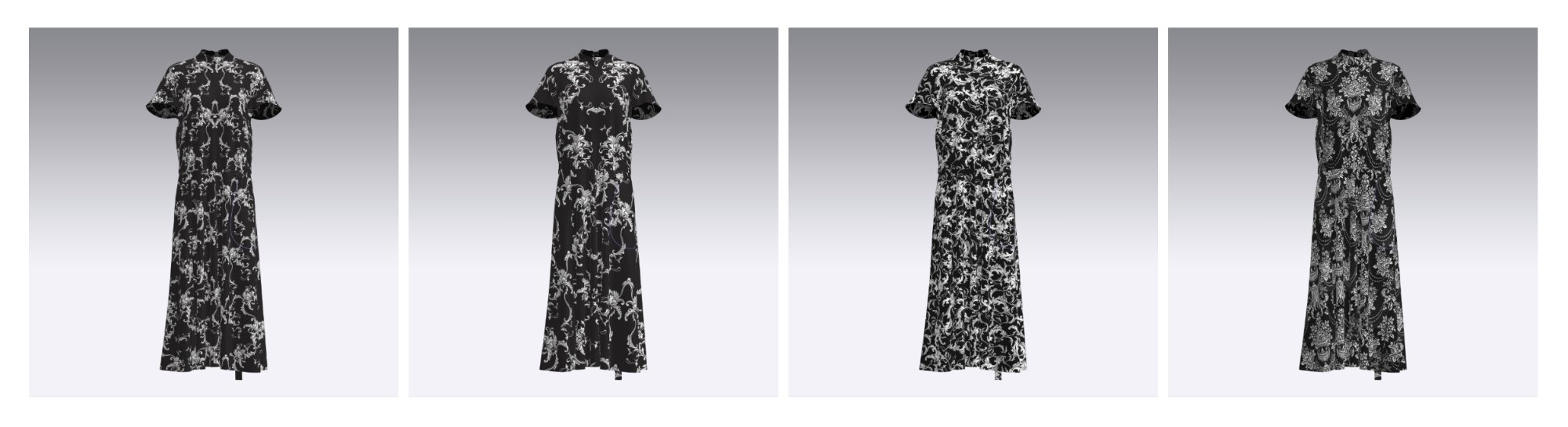Baroque Print Dress — 4 Colourways
