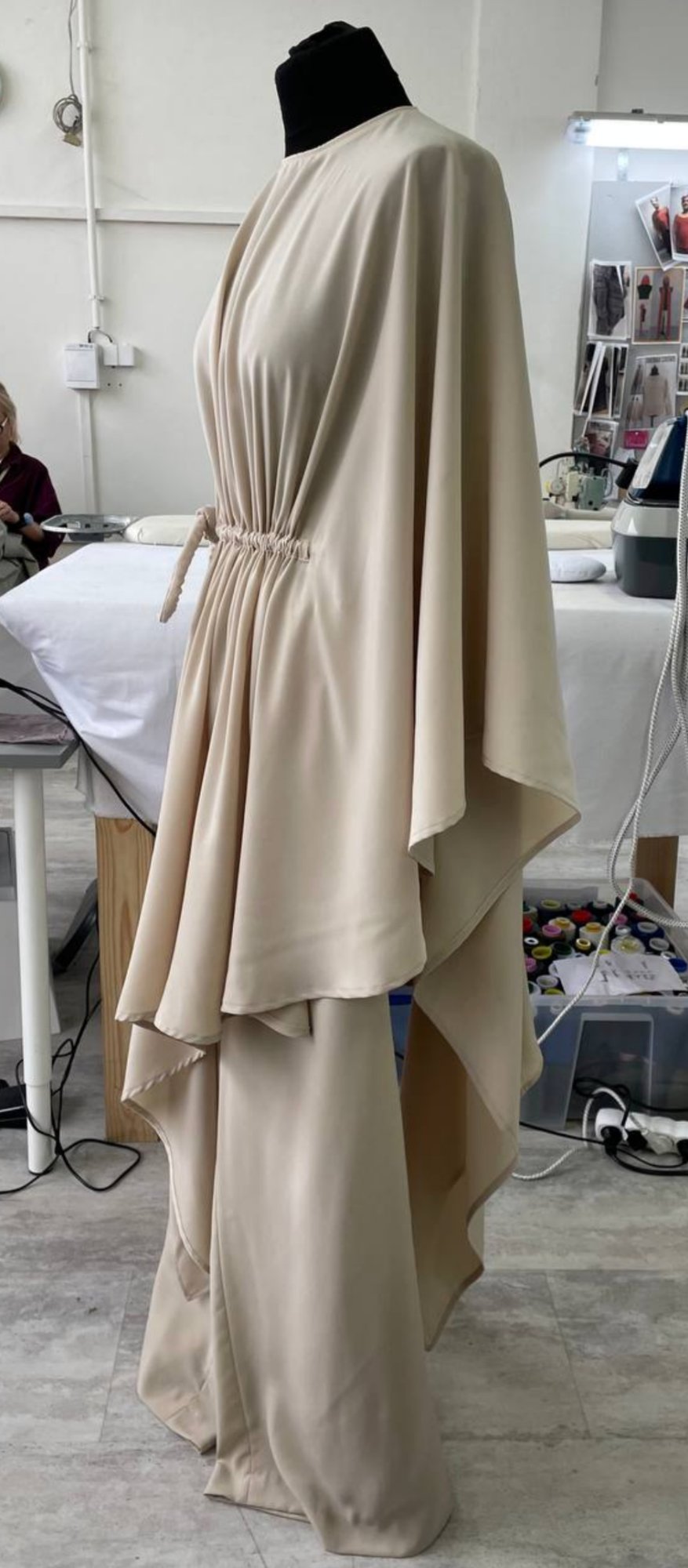 Draped Cream Gown — Atelier